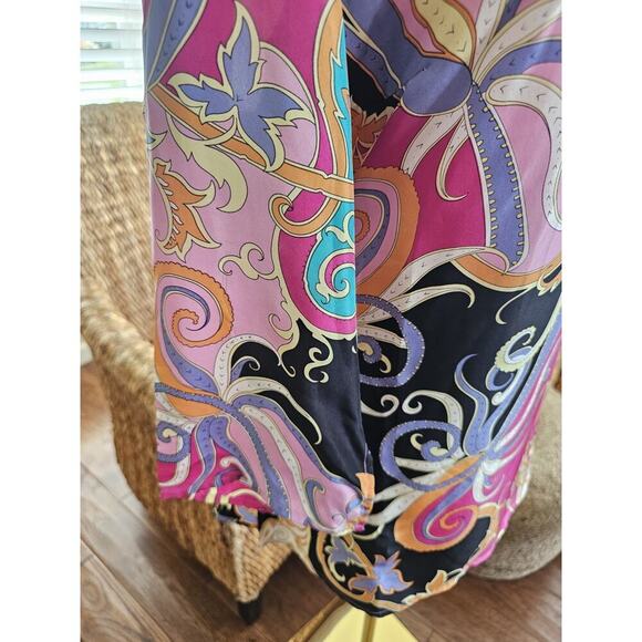 Coldwater Creek 100% Paisley Wave Tunic Blouse Women's S NWT - Picture 3 of 9